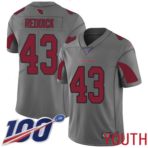 Arizona Cardinals Limited Silver Youth Haason Reddick Jersey NFL Football #43 100th Season Inverted Legend